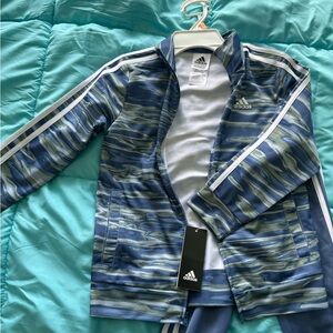 adidas Kids Blue and White Matching Set